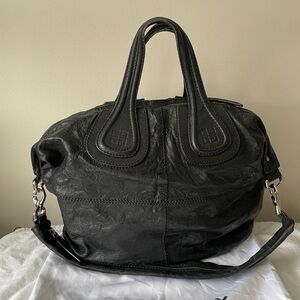 Givenchy Nightingale Black Leather Tote Bag